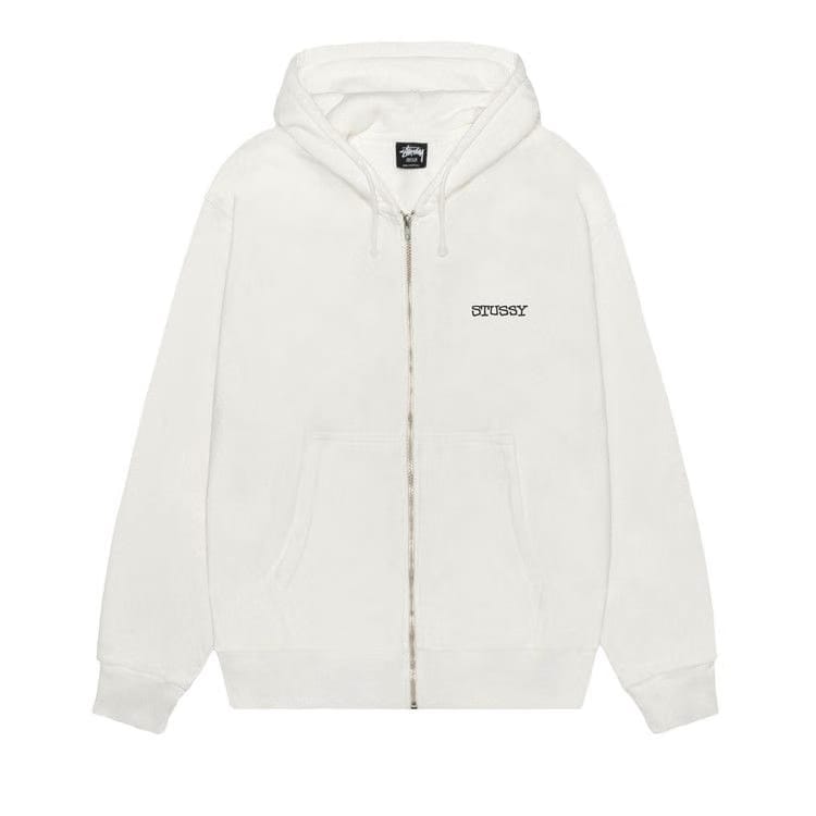 Stussy Jumbo Zip Hoodie Pigment Dyed Natural