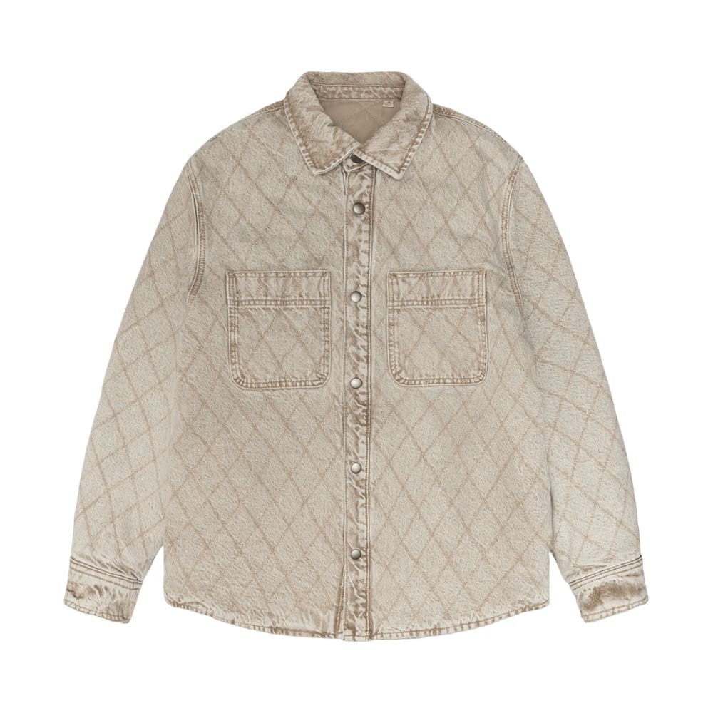Stussy Quilted Denim Shirt Vintage Washed