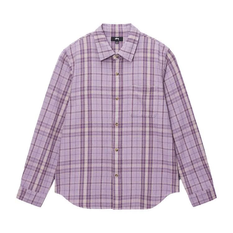 Stussy Stones Plaid Shirt Lavender