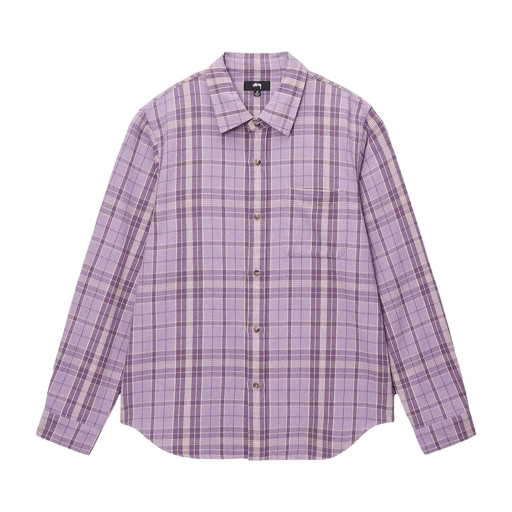 Stussy Stones Plaid Shirt Lavender