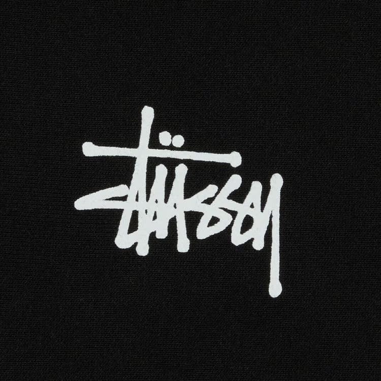 Stussy Basic Logo Zip Up Hoodie Black
