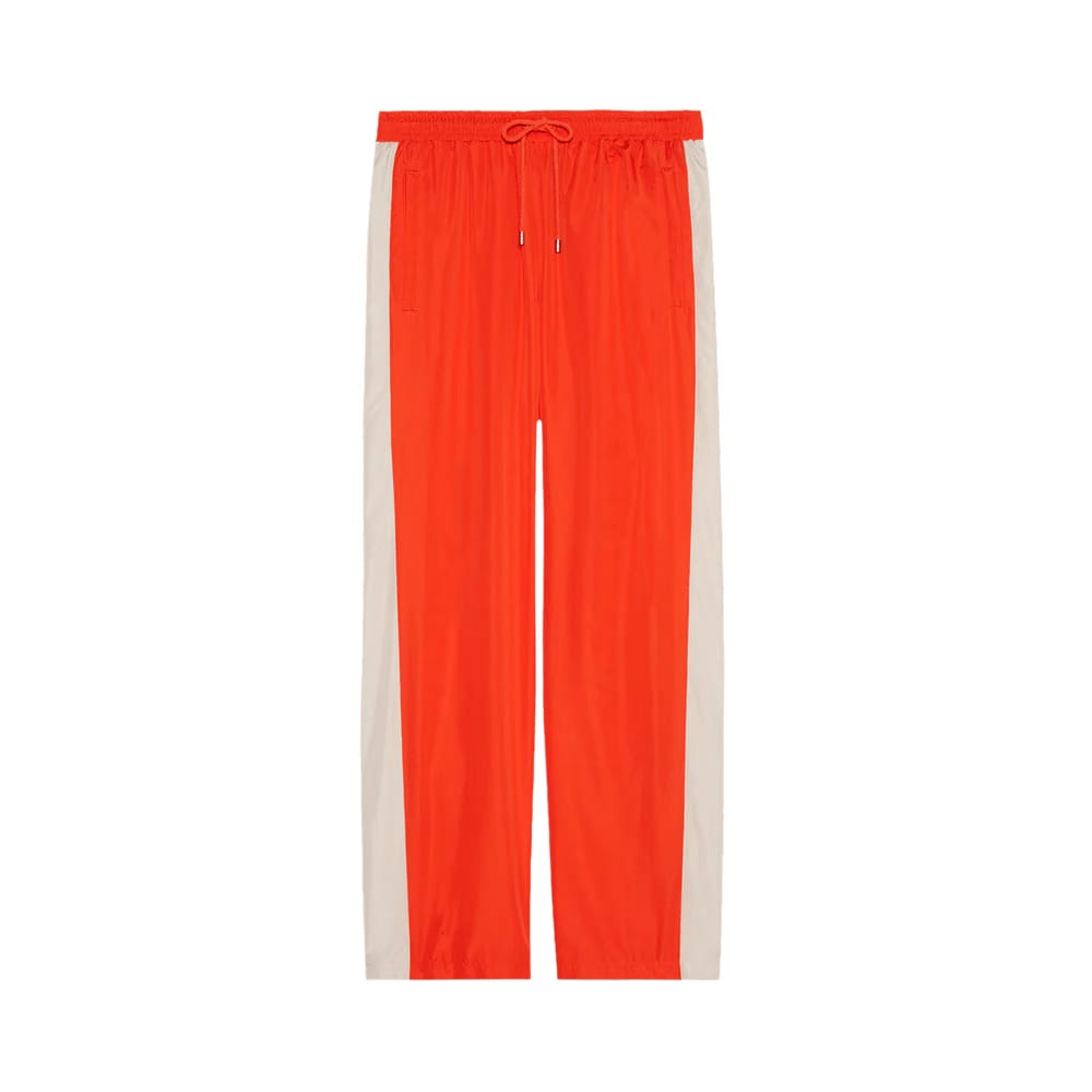 Gucci Tape Detail Track Pant Orange/Ivory
