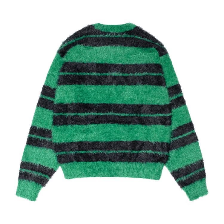 Stussy Hairy Stripe Crew Sweater Black/Green