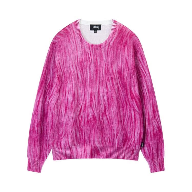 Stussy Printed Fur Sweater Pink