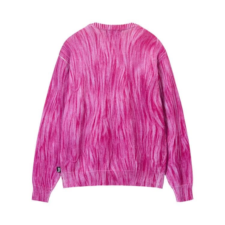 Stussy Printed Fur Sweater Pink