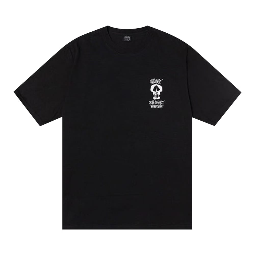 Stussy x Our Legacy Work Shop Surf Skull Pigment Dyed T-Shirt Black