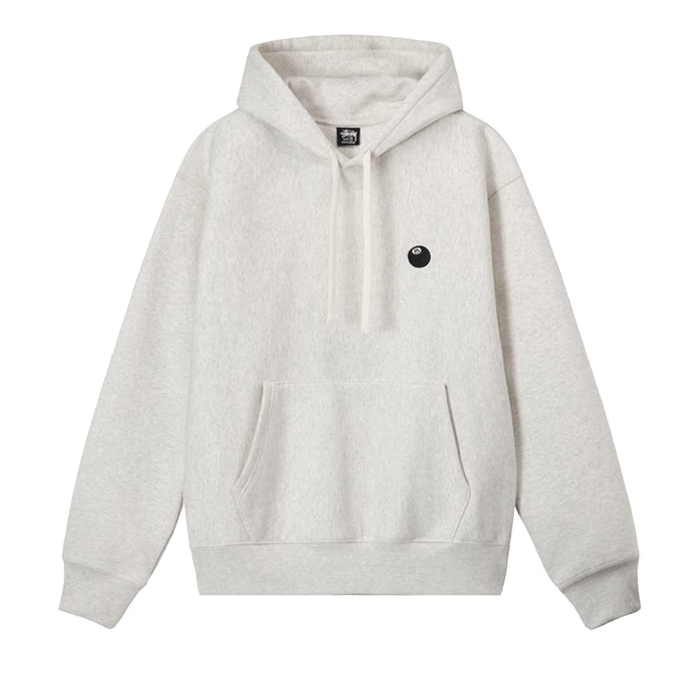 Stussy 8 Ball Embroidered Hoodie Ash Heather