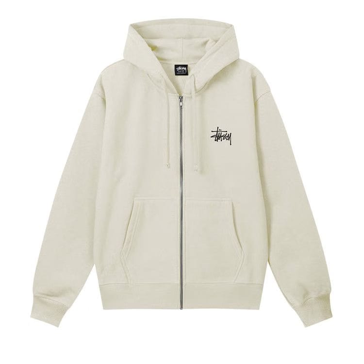 Stussy Basic Zip Hoodie Stone