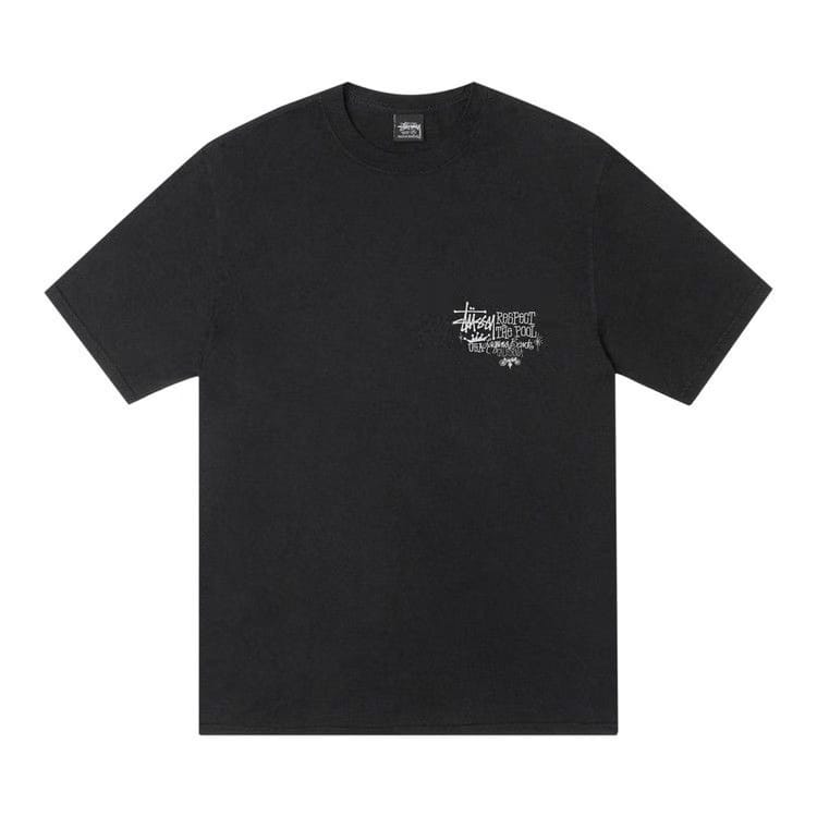 Stussy Respect The Pool T-Shirt Pigment Dyed Black