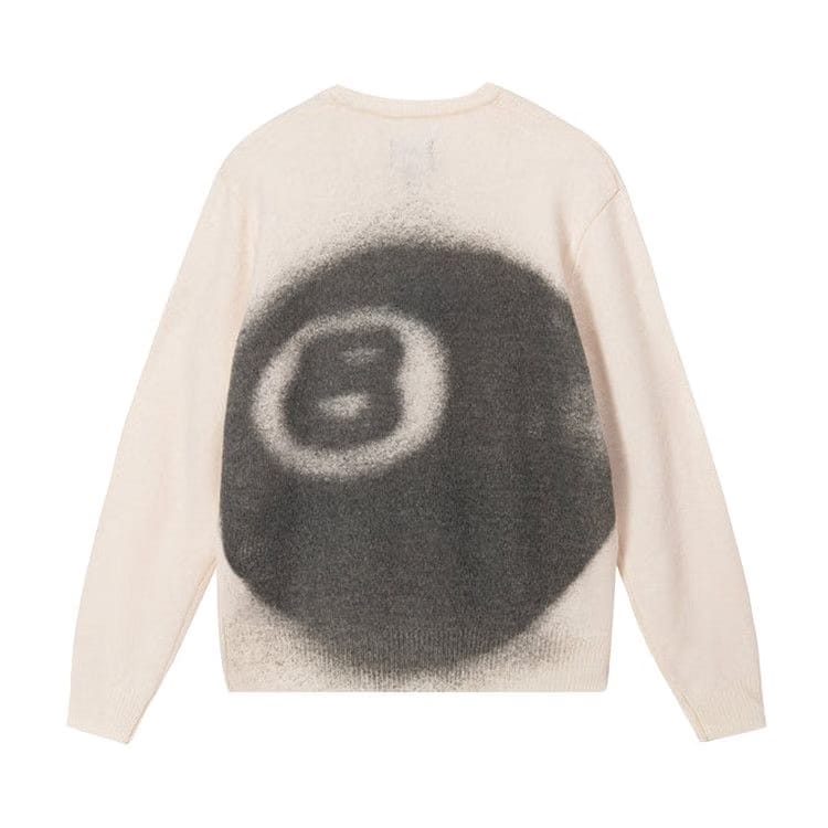 Stussy 8 Ball Spray Sweater Ivory