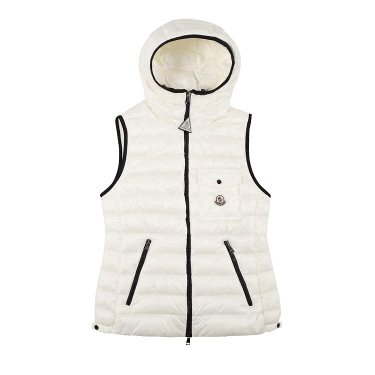 Moncler Glyco Hooded Puffer Gilet White