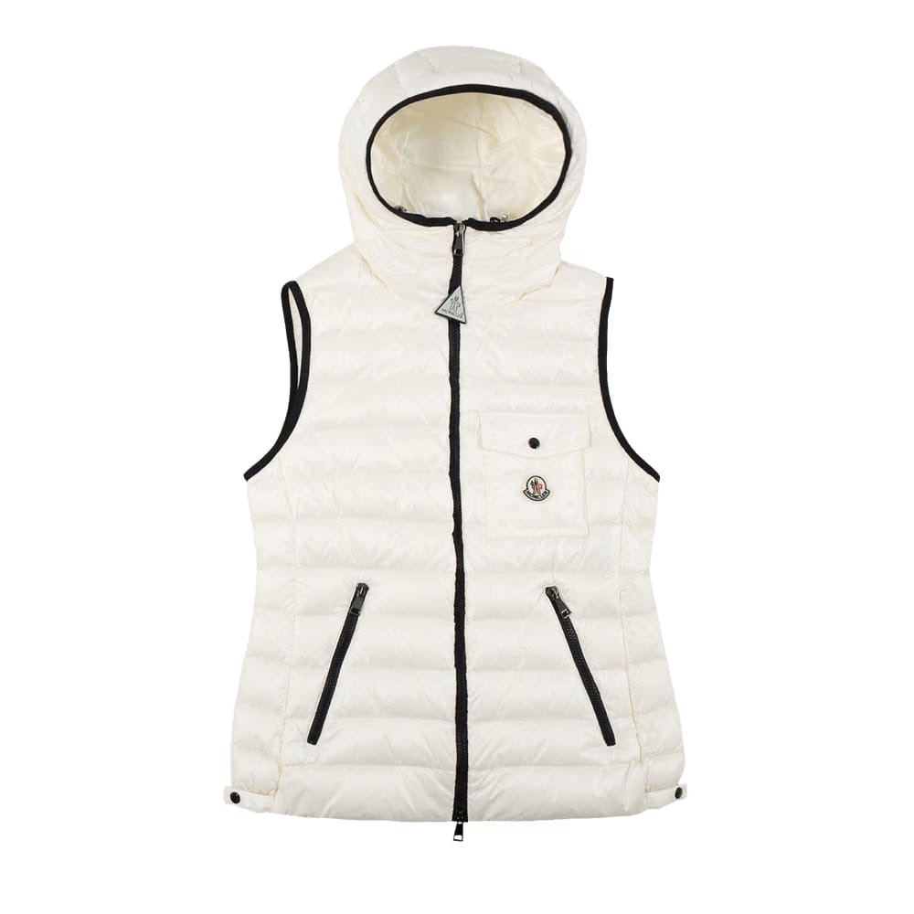 Moncler Glyco Hooded Puffer Gilet White