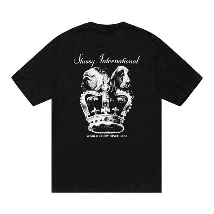 Stussy Dog Crown T-Shirt Black