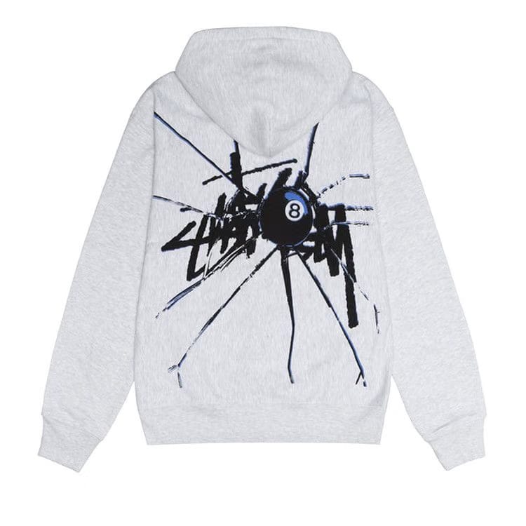 Stussy Shattered Zip Hoodie Ash Heather