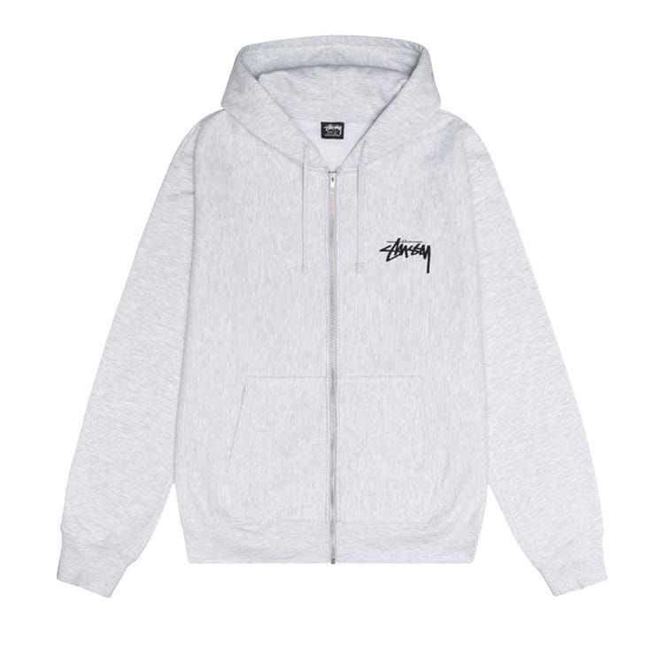 Stussy Shattered Zip Hoodie Ash Heather