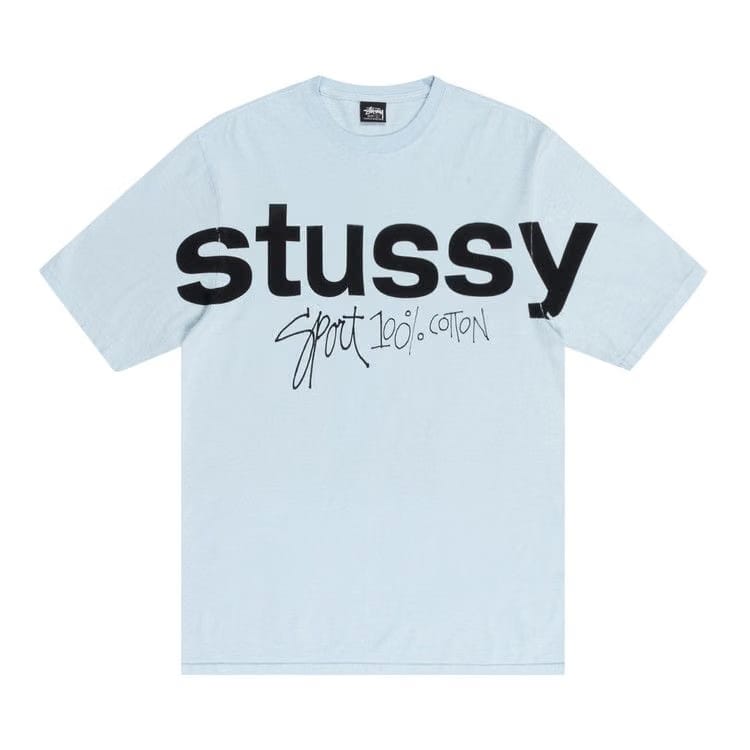 Stussy Sport 100% Pigment Dyed T-Shirt Sky Blue