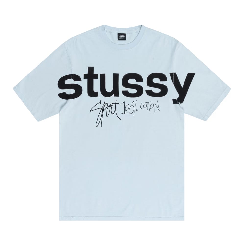 Stussy Sport 100% Pigment Dyed T-Shirt Sky Blue