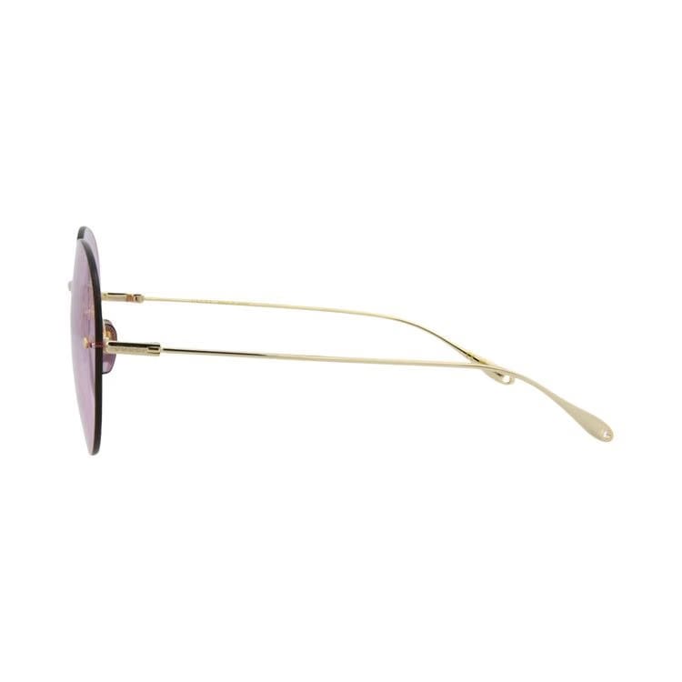 Gucci Round-Frame Metal Sunglasses Gold Pink