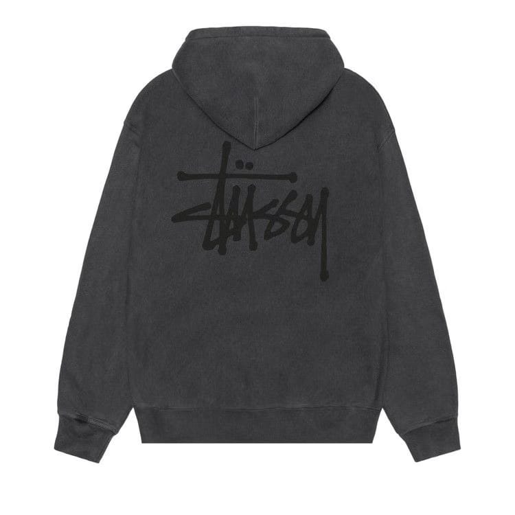 Stussy Basic Zip Hoodie Pigment Dyed Black/Black