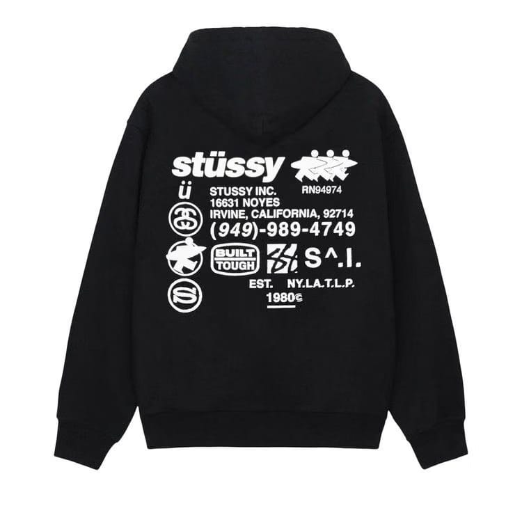 Stussy DNA Zip Hoodie Black