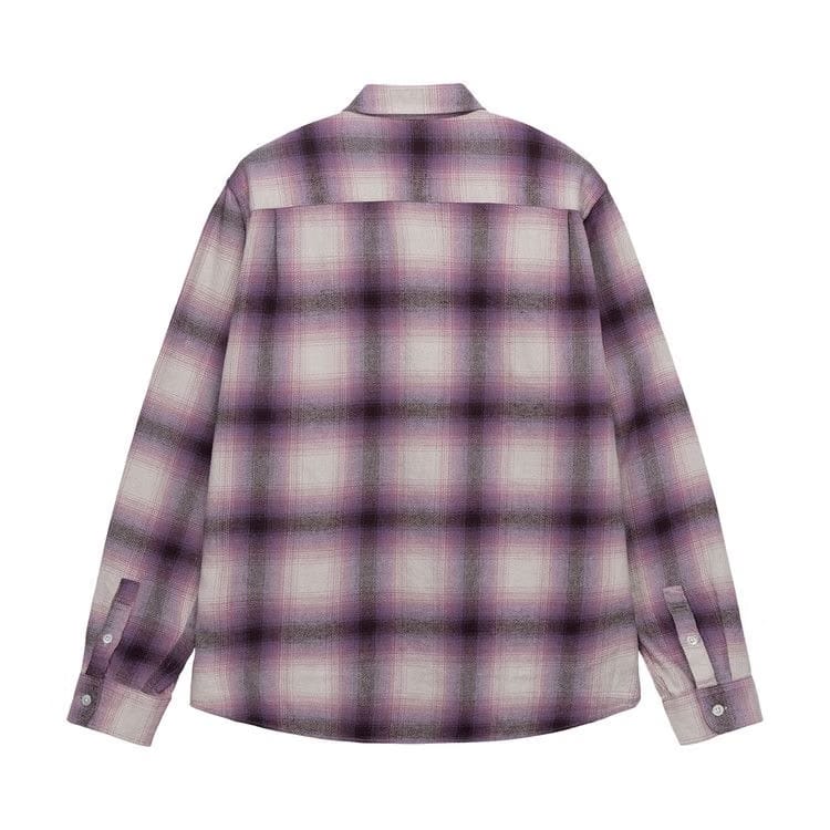 Stussy Bay Plaid Shirt Berry