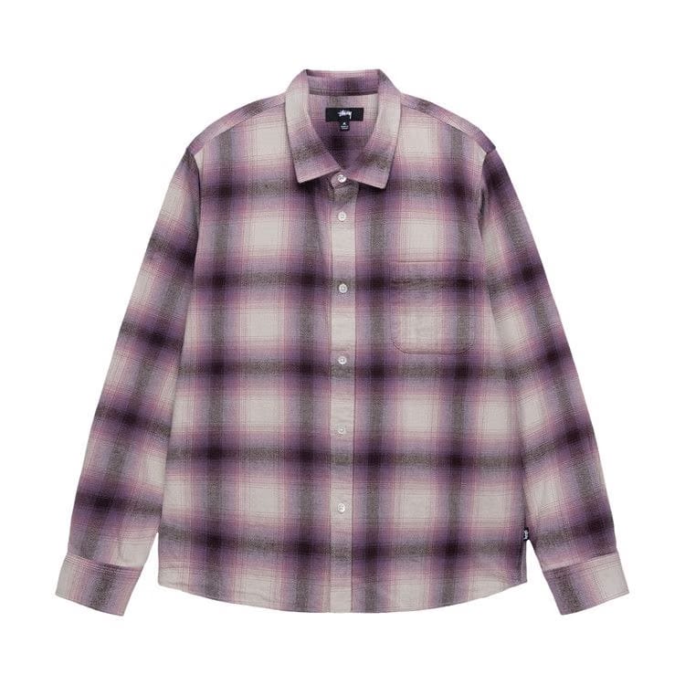 Stussy Bay Plaid Shirt Berry