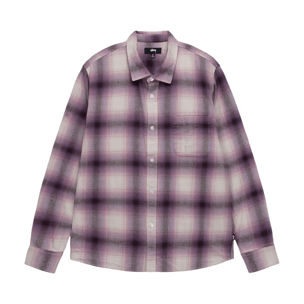Stussy Bay Plaid Shirt Berry