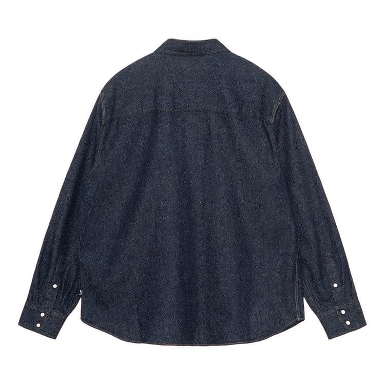 Stussy Boxy Western Denim Shirt Dark Denim
