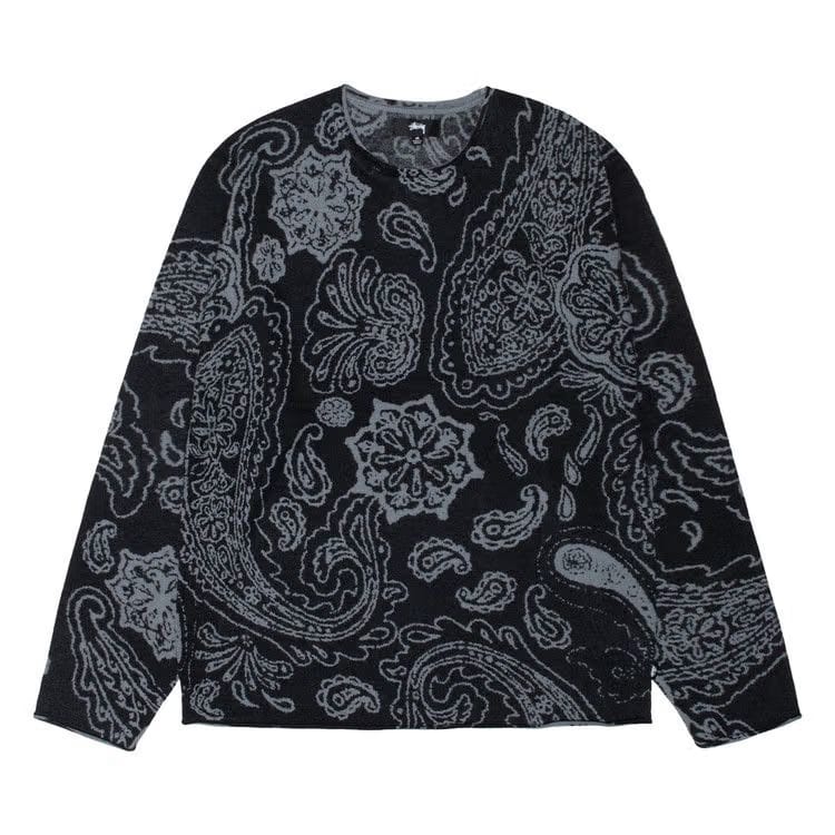 Stussy Paisley Sweater Black