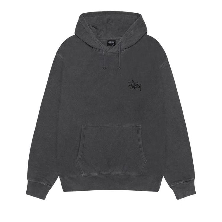 Stussy Basic Hoodie Pigment Dyed Black/Black