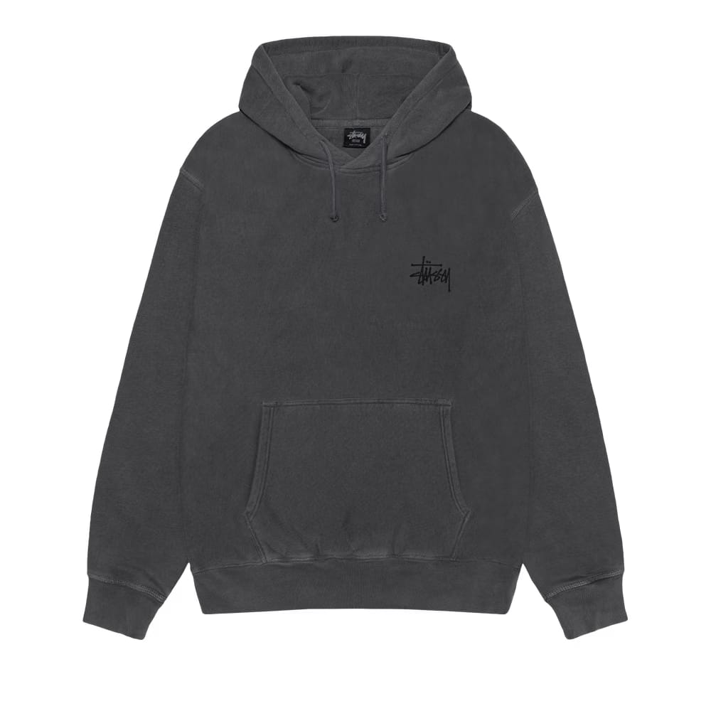 Stussy Basic Hoodie Pigment Dyed Black/Black