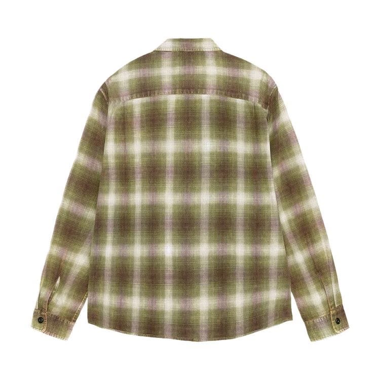 Stussy Rocco Flannel Plaid Shirt Green