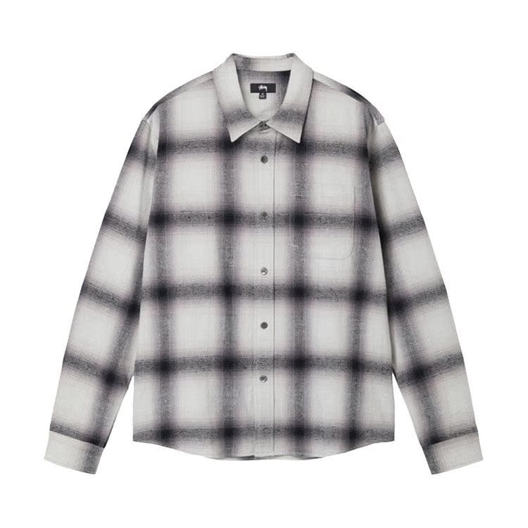 Stussy Hellshire Plaid Shirt Grey