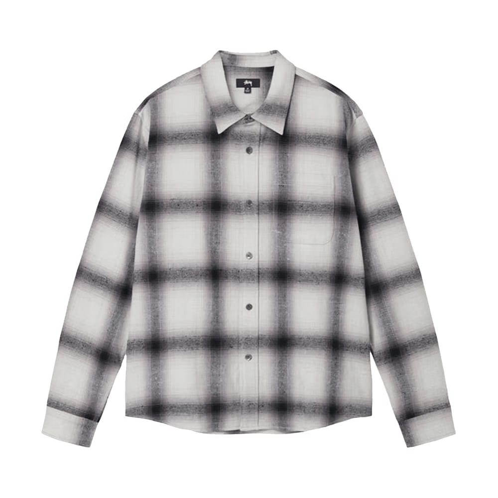 Stussy Hellshire Plaid Shirt Grey