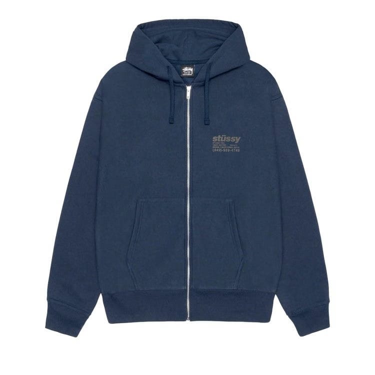 Stussy DNA Zip Hoodie Navy