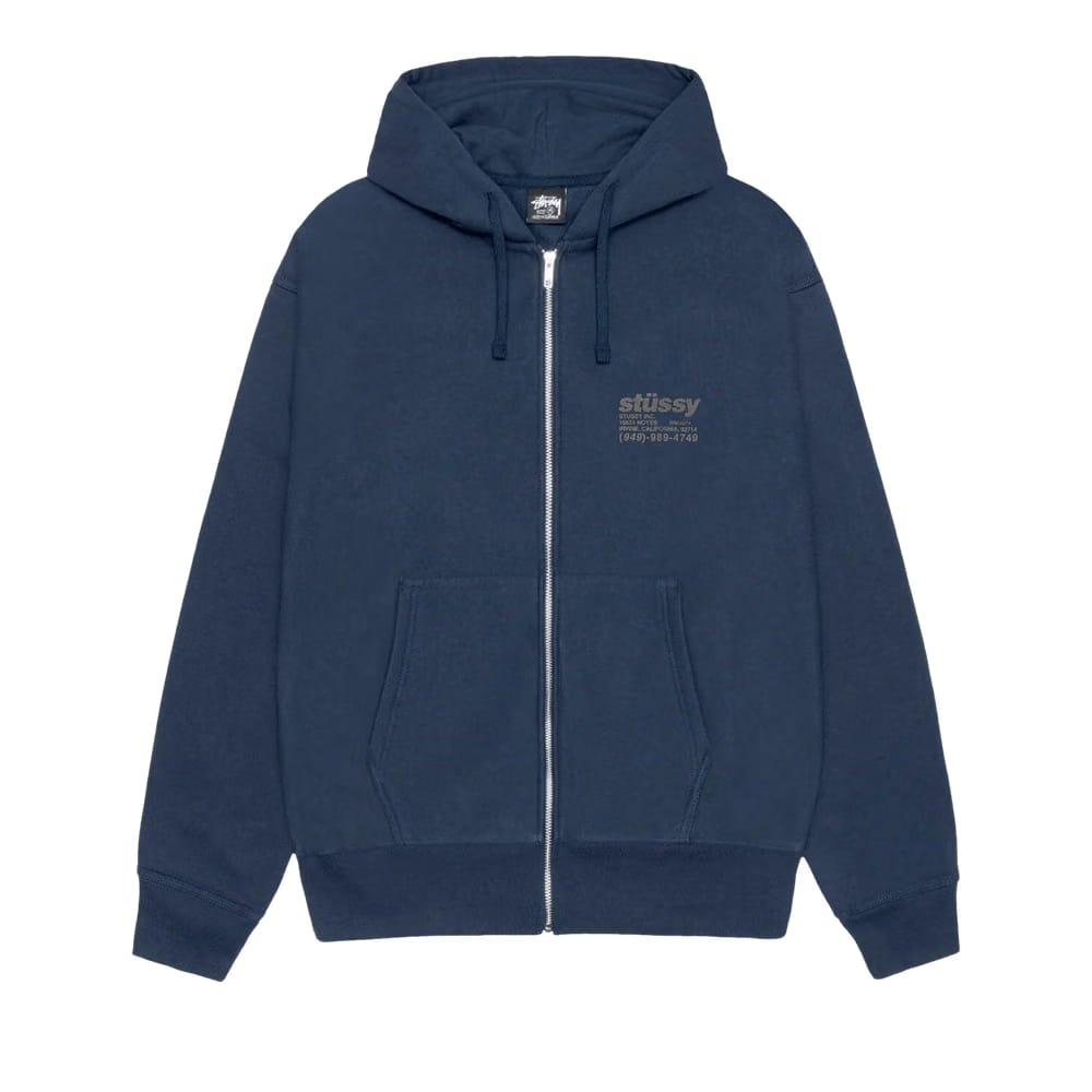 Stussy DNA Zip Hoodie Navy