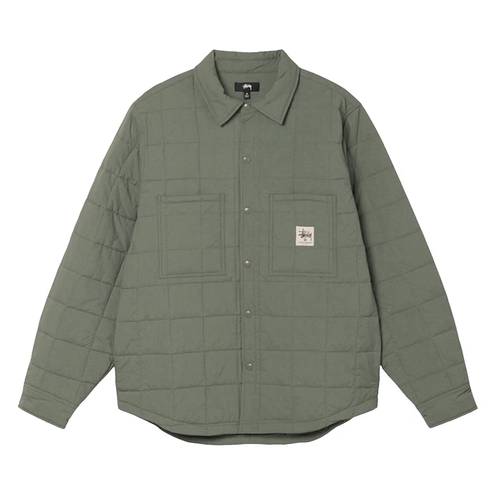 Stussy Quilted Fatigue Shirt Green