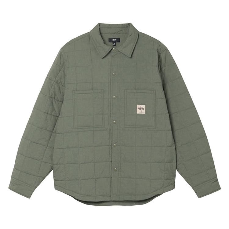 Stussy Quilted Fatigue Shirt Green