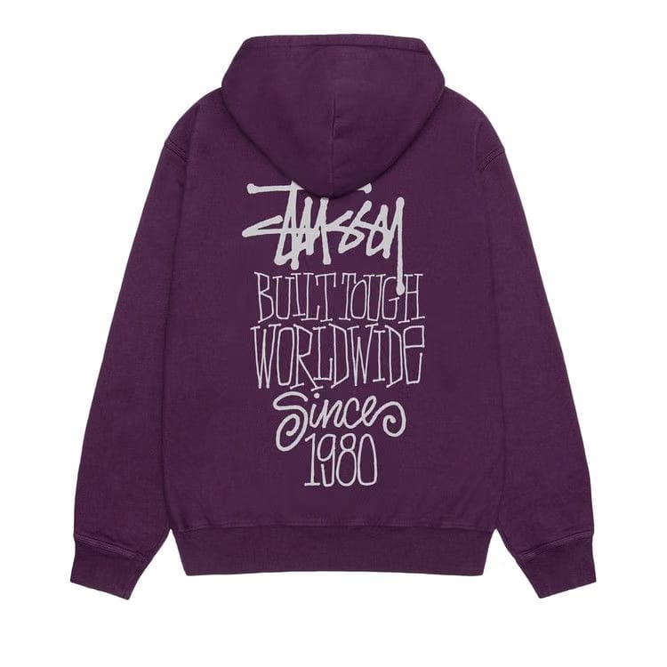 Stussy Pigment Dyed Built Tough Hoodie Purple