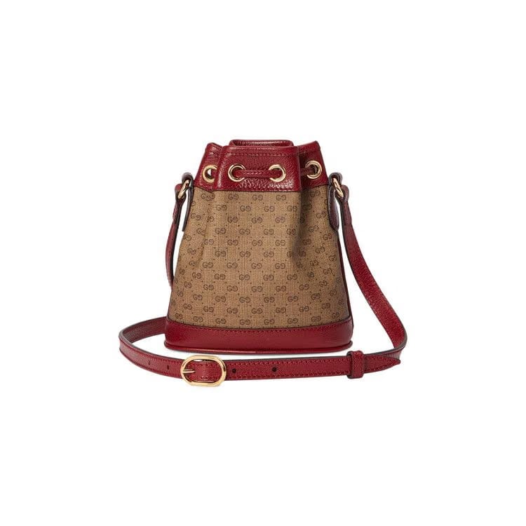 Gucci x Doraemon Mini Bucket Bag Beige/Red