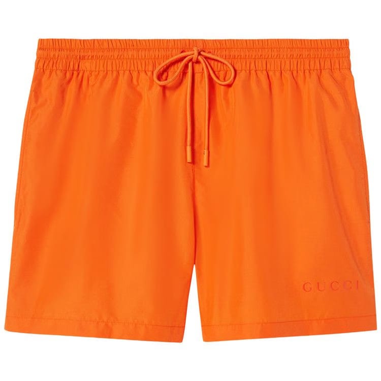 Gucci Technical Poplin Swim Shorts Bright Orange