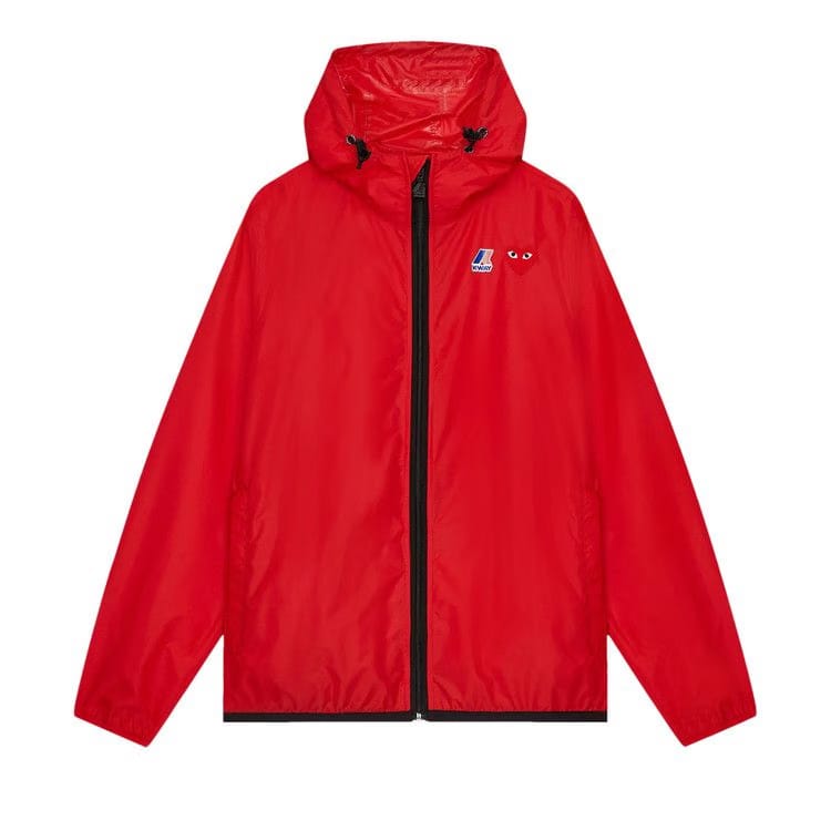 Comme des Garçons PLAY x K-Way Full-Zip Packable Jacket Red