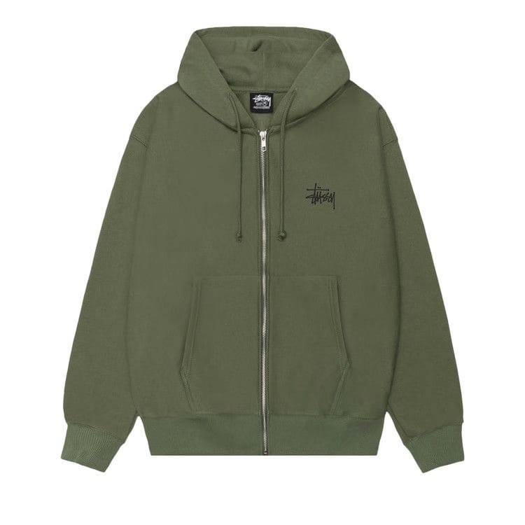 Stussy Basic Zip Hoodie Olive