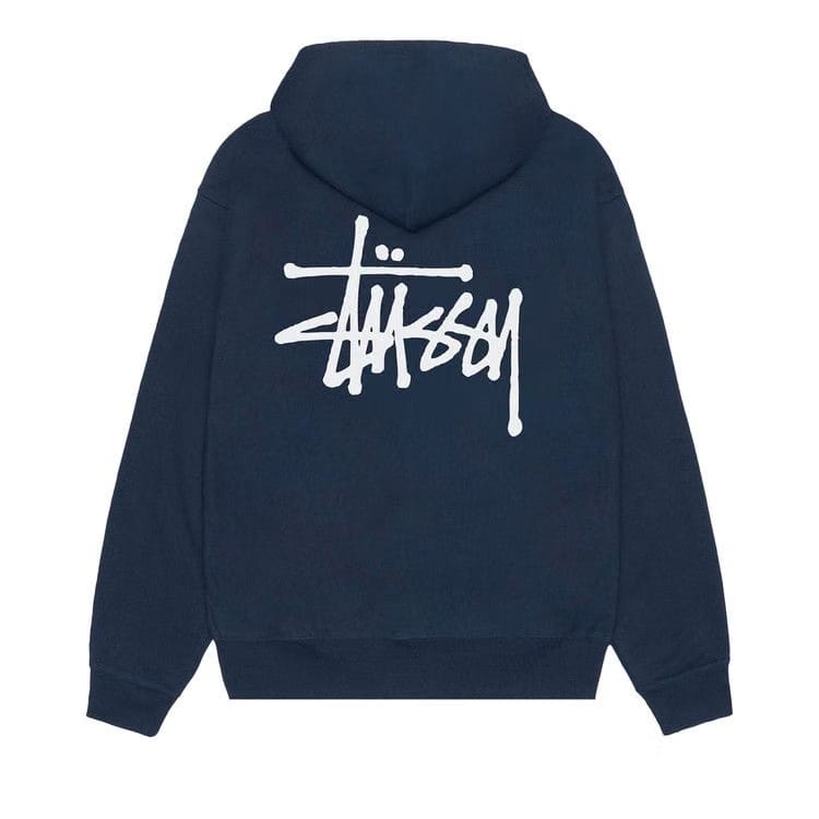 Stussy Basic Zip Hoodie Navy