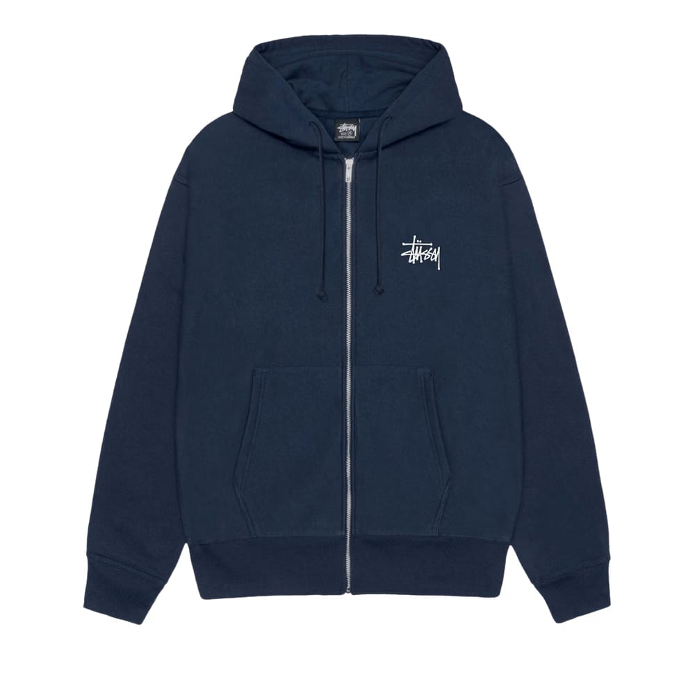 Stussy Basic Zip Hoodie Navy