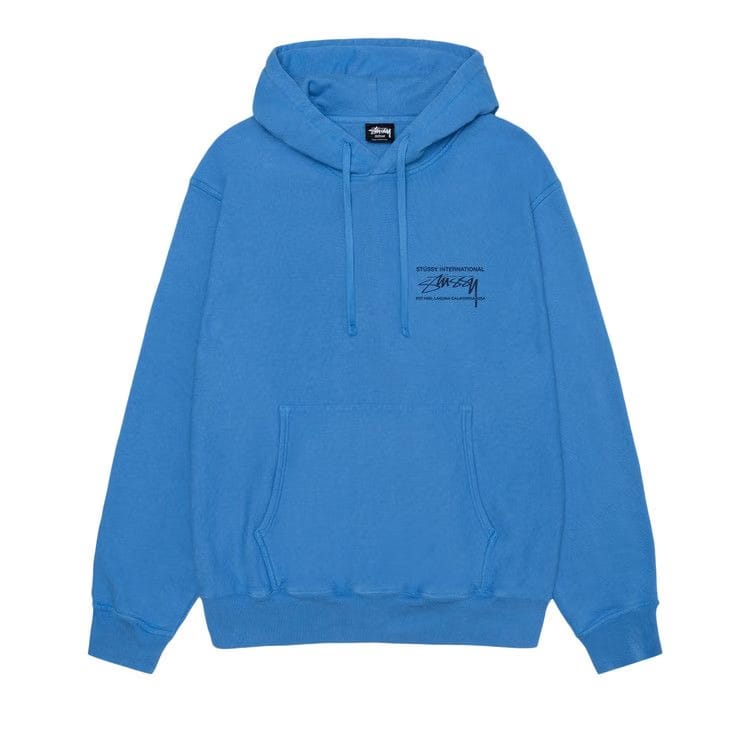Stussy Smooth International Hoodie Pigment Dyed Blue