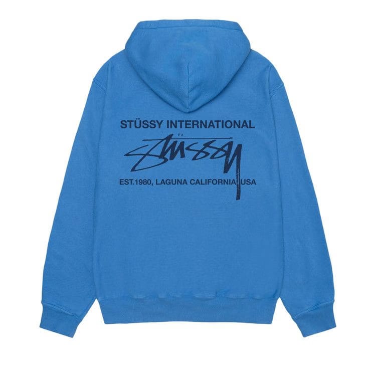 Stussy Smooth International Hoodie Pigment Dyed Blue