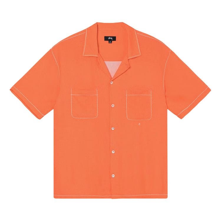 Stussy Contrast Pick Stitched Shirt Peach
