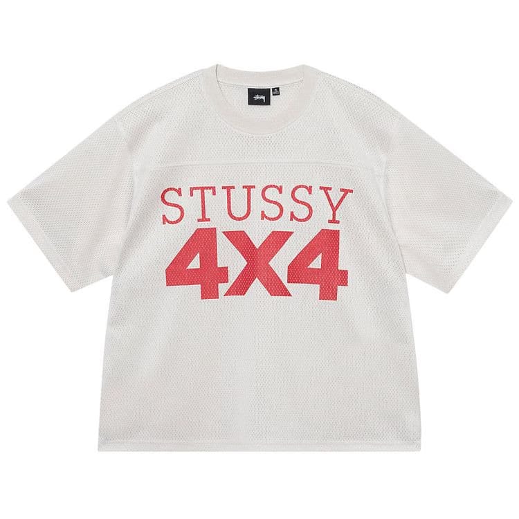 Stussy 4X4 Mesh Football Jersey Bone