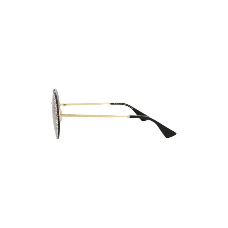 Gucci Round Frame Sunglasses Gold/Violet